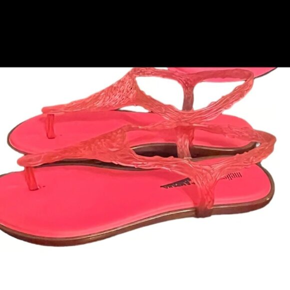 Melissa x Campana Pink Thong Summer Flow Sandal sz 9M NIB - Picture 7 of 8